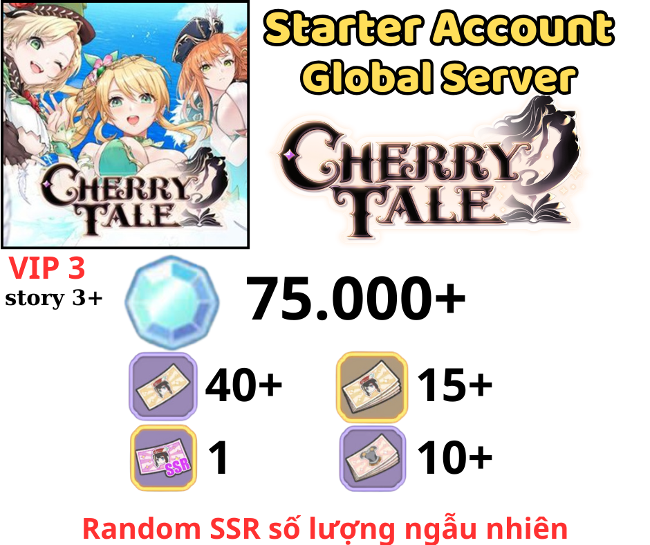 [GLOBAL] 75000 + Diamonds Cherry Tale Starter Account